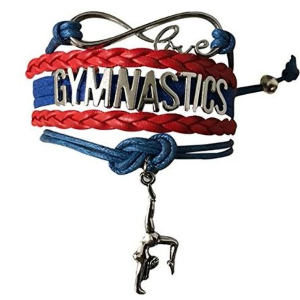 Girls Gymnastics Bracelet - Red & Blue